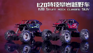 RC Car 1:20 Alloy 4WD Monster Truck Crawler 20MHz Climbing Remote Control Car 4x4 Monster Truck Bigfoot Remote Control Car Model Off-Road Toys