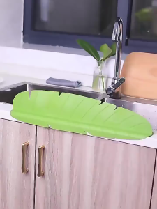 TẤM CHẮN NƯỚC HÌNH CHIẾC LÁ TẤM CHẮN CHỐNG BẮN NƯỚC VÀ DẦU MỠ DÀNH CHO BỒN RỬA CHÉN NHÀ BẾP GD484-NBNuoc-La
