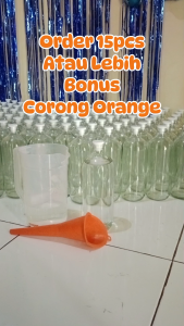 10 PCS BOTOL KACA 1 LITER 1000 Ml BOTOL BENSIN | BOTOL MINYAK | BOTOL JAMU | BOTOL MINUMAN + TUTUP