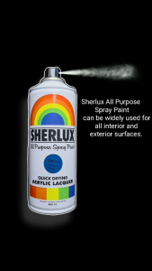 Sherlux All Purpose Spray Paints - Quick Drying Acrylic Lacquer Automotive Sprays