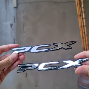 GTR Emblem PCX 2 PCS 3D Logo Timbul Variasi Aksesoris Motor PCX 150 160