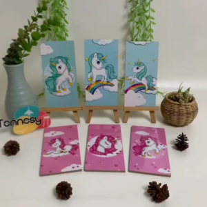 HIASAN DINDING UNICORN LUCU WALL DECOR UNICORN PAJANGAN KAYU UNICORN 10X20CM DEKORASI KAMAR TIDUR