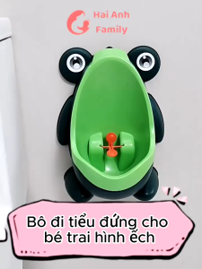 Bô tiểu đứng cho bé trai Bồn tiểu cho bé dán tường hình ếch