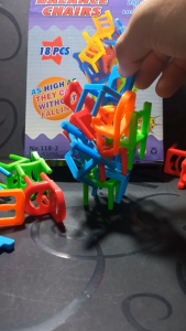 Trò Chơi Xếp Ghế Cân Bằng Bộ Rút Gỗ Thử Tài Khéo Léo Cho Bé Bộ Xếp Chồng Cao Ghế Nhựa Mini 01008