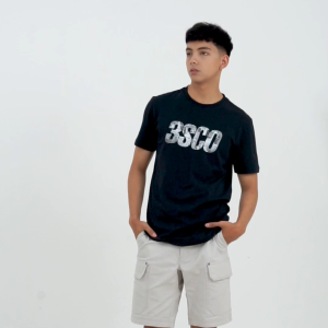 3Second Kaos Pria Katun Lengan Pendek Logo Script OL-C411223