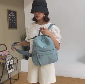 JUSTKIDDIN MAYLASIA Canvas Oxford Nylon Backpack Womens Large-Capacity Backpack Stylish and Lightweight Travel