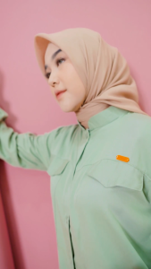 Elina Blouse Polos: Baju Kemeja Atasan Wanita Bahan Rayyon Lengan Panjang