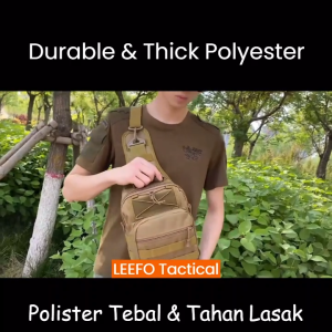Malaysia Stock!! LEEFO 4 in 1 Tactical Camouflage Army Men Sling Bag Chest Bag Backpack Handbag Durable & Thick Polyester