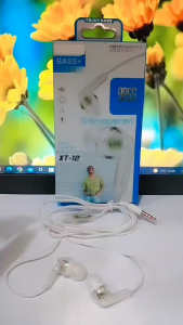 Handsfree Transparan + MIC XT-12 Extra Bass Stereo Earphone Headset In-Ear PowerFull