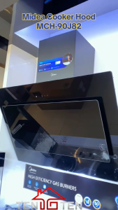 【FREE DUCTING HOSE】Midea MCH-90J82 Cooker Hood 1400m³/hr + Midea Built In Hob MGH-8216SS / MGH-76Q60B