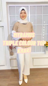 Mybamus Triple Colour Top Khaki M15046 R62S2