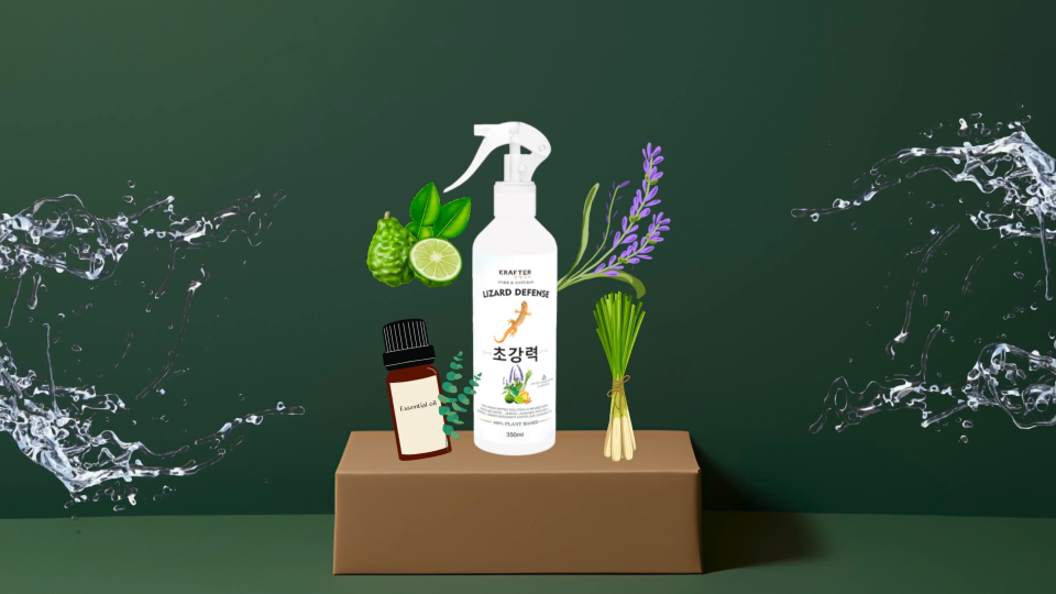 🇰🇷 Natural lizard repellent 350ml l  100% Natural Ingredients l Bye Geckos & Cicak
