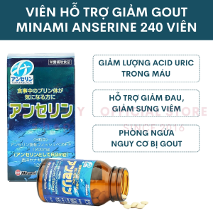 Viên Uống Minami Anserine 240 Viên - Hỗ Trợ Giảm Gout Viêm Xương Hỗ Trợ Nhức Xơ - Nhật Bản