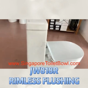 [✅SG PUB Approval & Authorized Seller] High Quality JW818R One Piece Toilet Bowl w Soft Close Cover *10 Years warranty on Mechanism* 150mm/250mm