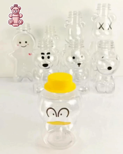 Bành 70 Chai Nhựa PET Đựng Trà Sữa Chú Vịt Vàng Đáng Yêu 350ml