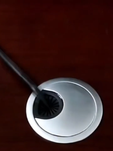 1ชิ้น ฝาปิดช่องร้อยสายไฟ ช่องร้อยสายไฟ ฝาปิดสายไฟ รูเจาะ 50 53 60 80 มม โต๊ะคอม โต๊ะทำงาน ทรงกลม วัสดุพลาสติก ABS