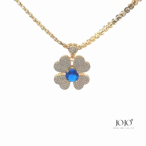 M357 Mặt và Dây chuyền nữ thiết kế bông hoa nhụy xanh sang trọng cao cấp JOJO