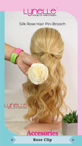 LYNELLE Silk Rose Hair Pin-Brooch ROSE CLIP-ASSTD