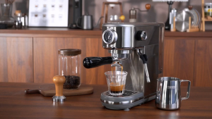 Máy pha cà phê bán tự động Espresso Cappuccino Latte thương hiệu HiBREW H10B - Hàng Nhập Khẩu
