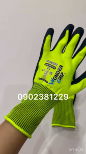 Găng tay bảo hộ lao động phủ latex WG-310HY bám dính linh hoạt