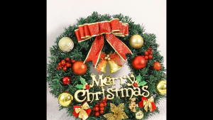 NUVOX Christmas Wreath Artificial Christmas Pine Wreaths for Front Door Christmas Holiday Decorative Collection