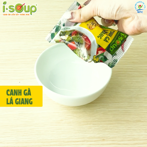 Canh Gà Lá Giang I-Soup (6 Viên/Túi) - Viên Canh Ăn Liền Sấy Thăng Hoa