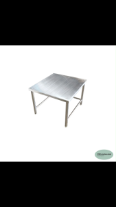 CMS โต๊ะเสตนเลส ขนาด65*70ซม.สูง50ซม. ความหนา1มม.เสริมคานรับน้ำหนัก รับน้ำหนักได้150กก.