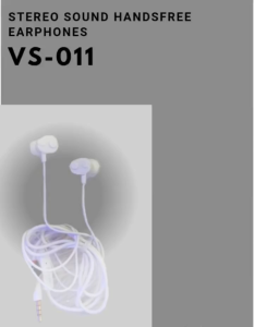 V2S VS011 Earphones Stereo Sound Headset Handsfree Earphone With Mic