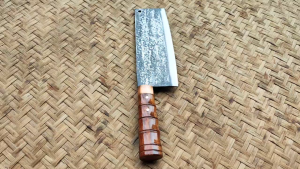 Dao chặt gà lưỡi dao bằng thép nhíp xe lưỡi dài 22 cm cán gỗ quý cẩm chỉ chuẩn dao Phúc Sen