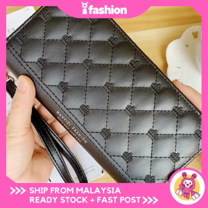 iFASHION 1332 Women Long Purse Zip Wallet Phone Pouch Wanita Beg Duit Dompet Panjang Besar Berzip Perempuan