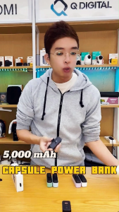 3C  Certified CCC 20W Mini Capsule Power Bank 5000mAh Fast Charging Type-C and iPhone Lightning Built-in Output