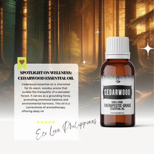 Eco Premium Cedarwood Essential Oil 100% Pure Therapeutic Grade Steam Distilled Vegan Aromatherapy