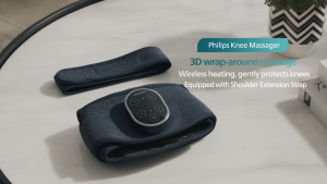 Philips Knee Massager Joint Heating Vibration NTC Temperature Control Leg Massage 3-In-1 Knee Elbow Shoulder Massager for Joint Pain Relief Arthritis Pain Knee Support with 60cm Extension Strap