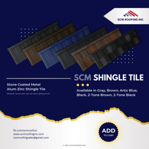 Stone Coated Metal Shingles Roofing Tile - Shingle Tile Design Color: Black