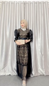 MAXI CASANDRA M - XXL DRESS PESTA / GAMIS BUSUI / GAMIS PREMIUM / GAMIS BRUKAT CHANTILY / GAUN PESTA / GAMIS PESTA / GAMIS LEBARAN