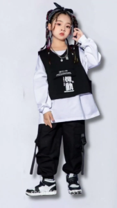 JEAN Setelan Baju Dance Anak Perempuan Korea 3in1 Usia 2-14 Tahun LITTLE ROOM KIDS