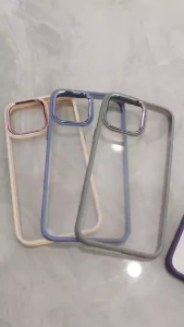 Hard Case Titanium Chrome Metallic Clear For IPHONE 15 15PRO 15PROMAX 14 14PRO 14PROMAX 13 13PRO 13PROMAX - AYFONE CASE AF-009