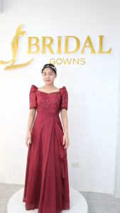 Modern Filipiniana Pleated Dress