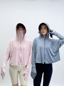 Summer Lady Sun-Protective Clothing with Thin Design Silky Feeling Anti-UV Coat and Breathable Female Clothes
