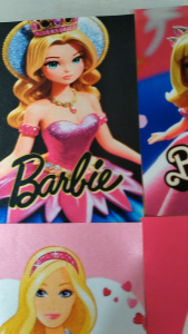 Patch Baju Jahit Motif Barbie Kotak UK 20X14 CM Aksesoris Tambahan Fashion Stiker Jahit Emblem