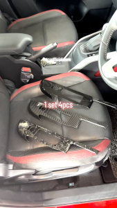 TCS Perodua ativa FORGED CARBON car window switch panel frame cover garnish accessories