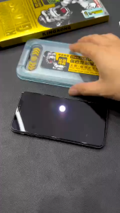 Kính Cường lực Kingkong Cao Cấp khung tự dán Full màn hình Chống bụi màng loa cho iPhone 11 12 13 14 15 16 Promax