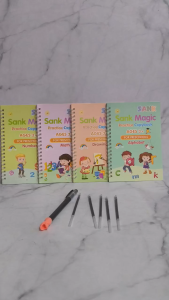 SANK Magic Book 1 PAKET LENGKAP 4 Buku Belajar Anak Menulis Menggambar Menghitung Buku Edukatif Anak