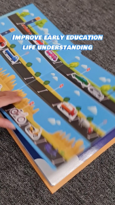 E-Morah Educational Magic Sticker Book: Learning About Cars Ships Aircraft UFOs and Space Suitable for Kids 3+ - TKB-39