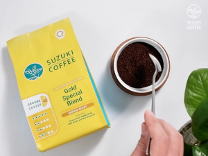 กาแฟคั่วบด SUZUKI COFFEE สูตรเข้มปานกลาง Gold Special Blend