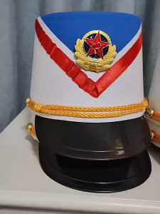 1Pcs Vintage Marches Band Hat Drum Major Hat Show Honor Guard Hat For Halloween Drum Majors