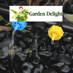 10Pcs 2L/4L/8L Pressure Compensating Drip Emitters Adjustable Drippers Micro Connectors for Garden Lawn Drip Irrigation