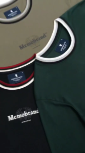 AEIOU เสื้อยืด Memo Supersoft Premium คอริ้ว ปักเล็ก รุ่น Collar Heritage สินค้าลิขสิทธิ์แท้