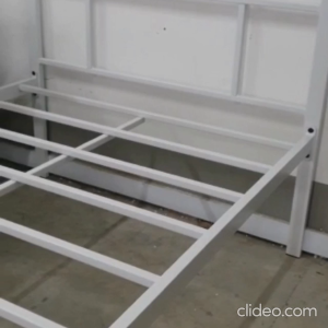 Flexidesignx Super Single Metal Bed Frame White Black Budget Bed for Rent – GINA