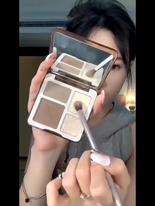 Muge Leen 4 Four Color Contour High Gloss Powder Palette Matte Brightening Glitter Powder Highlight